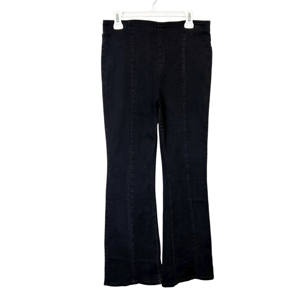 Free People Pull On‎ Flare Jeans Women’s Size 31 Black High Rise